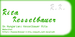 rita kesselbauer business card